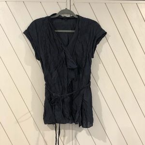 Lafayette 148 size 4 - Blue asymmetrical top